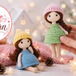 Free Crochet Doll Amigurumi Pattern – Dress and Hat Outfit